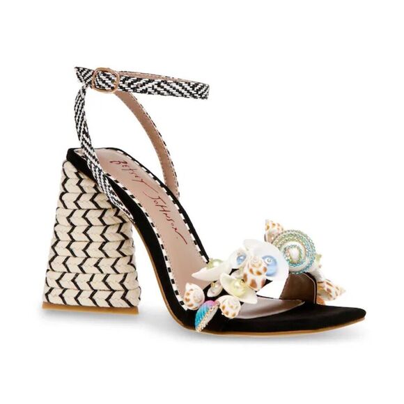 NEW Betsey Johnson Women's Anckor Heeled Sandal Seashell Pumps size 8.5 - Picture 1 of 15